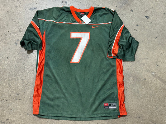 Nike UM Hurricanes Jersey #7 Jersey - Green Size XXL