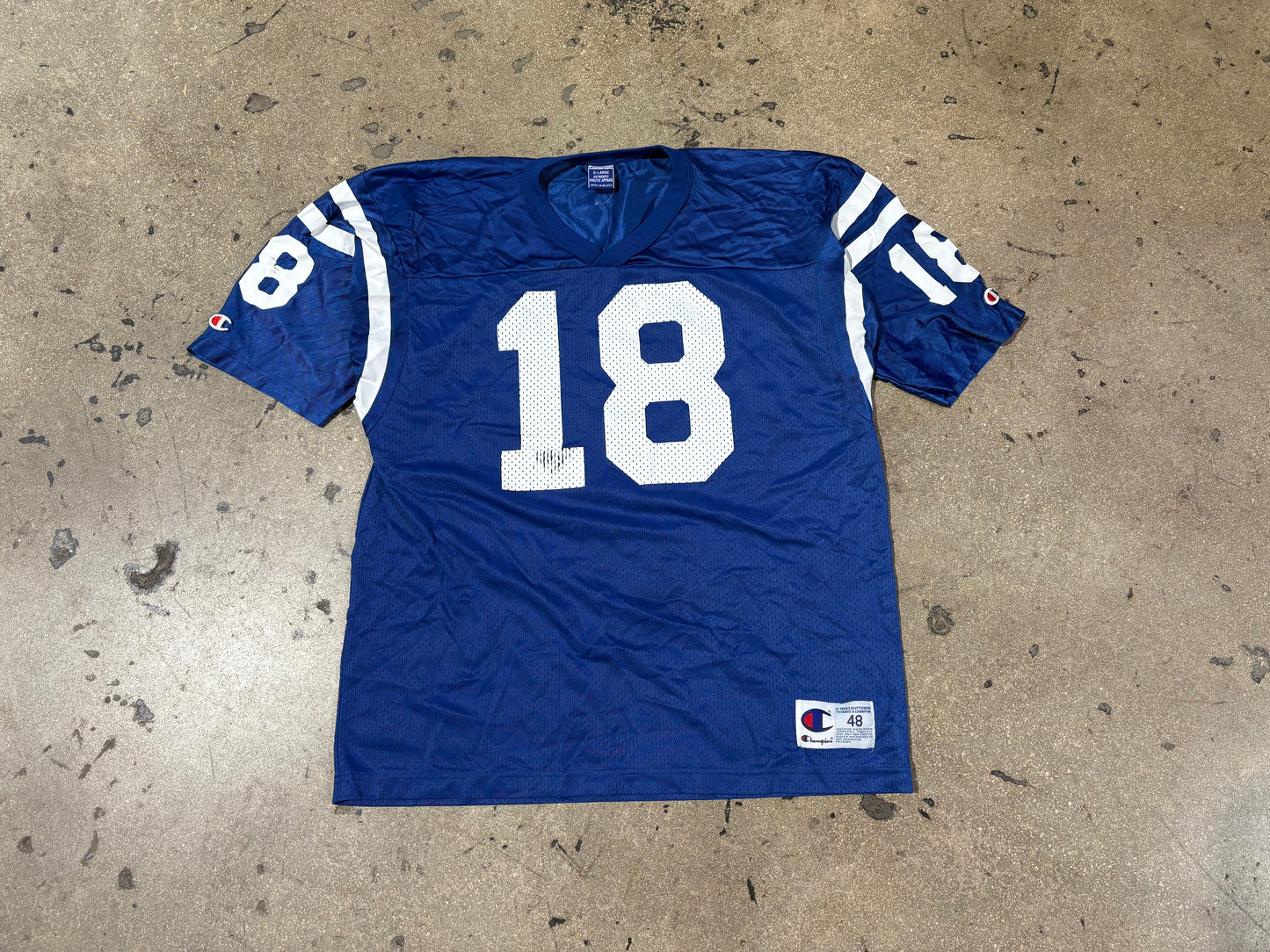 Indianapolis Colts #18 Peyton Manning Jersey - Blue Size 48/XL