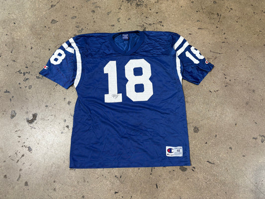 Indianapolis Colts #18 Peyton Manning Jersey - Blue Size 48/XL