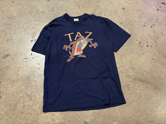 1995 Taz Spell Out Tee - Navy Size XL