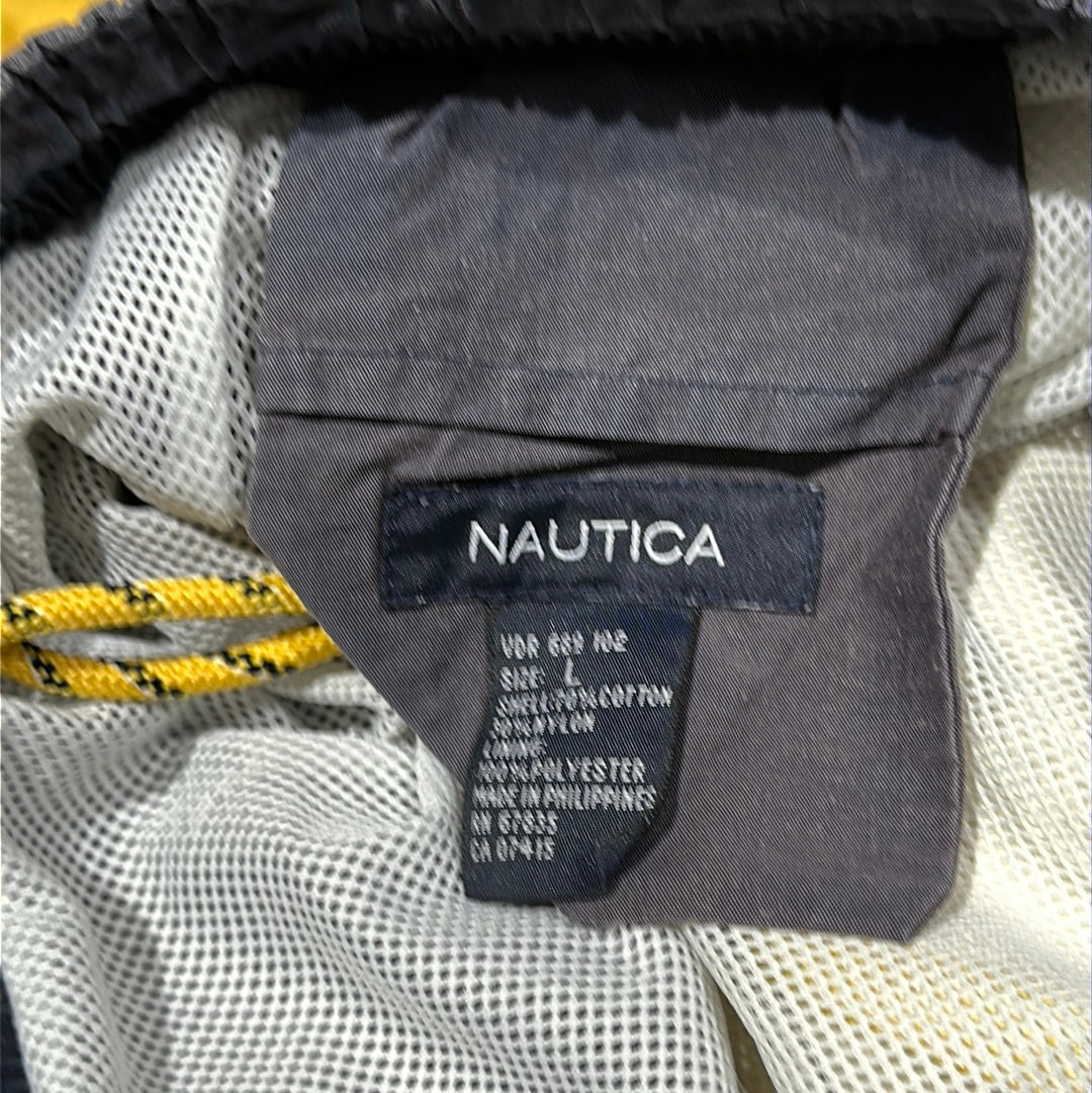 Nautica Swim Shorts - Grey/Yellow Size Large