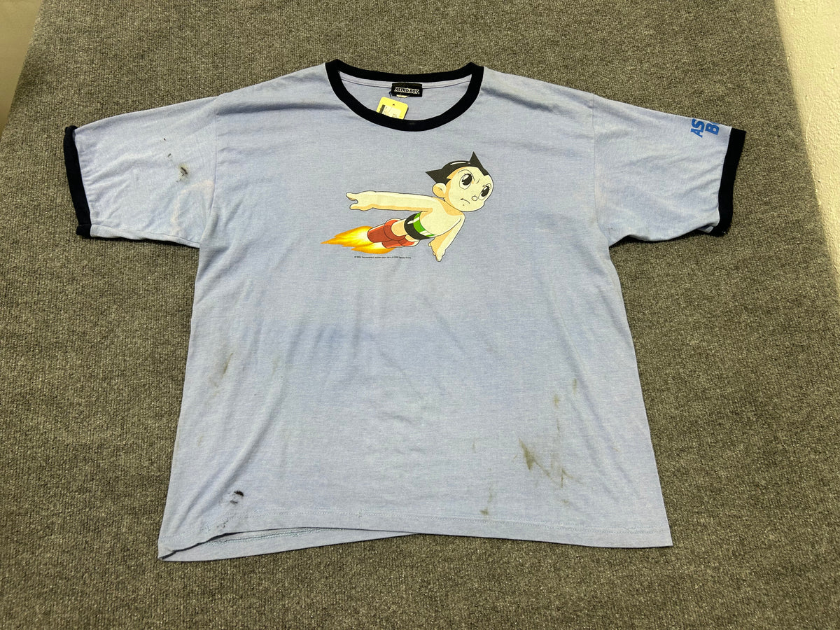 2003 Astro Boy Ringer Tee - Blue/Navy Size XL
