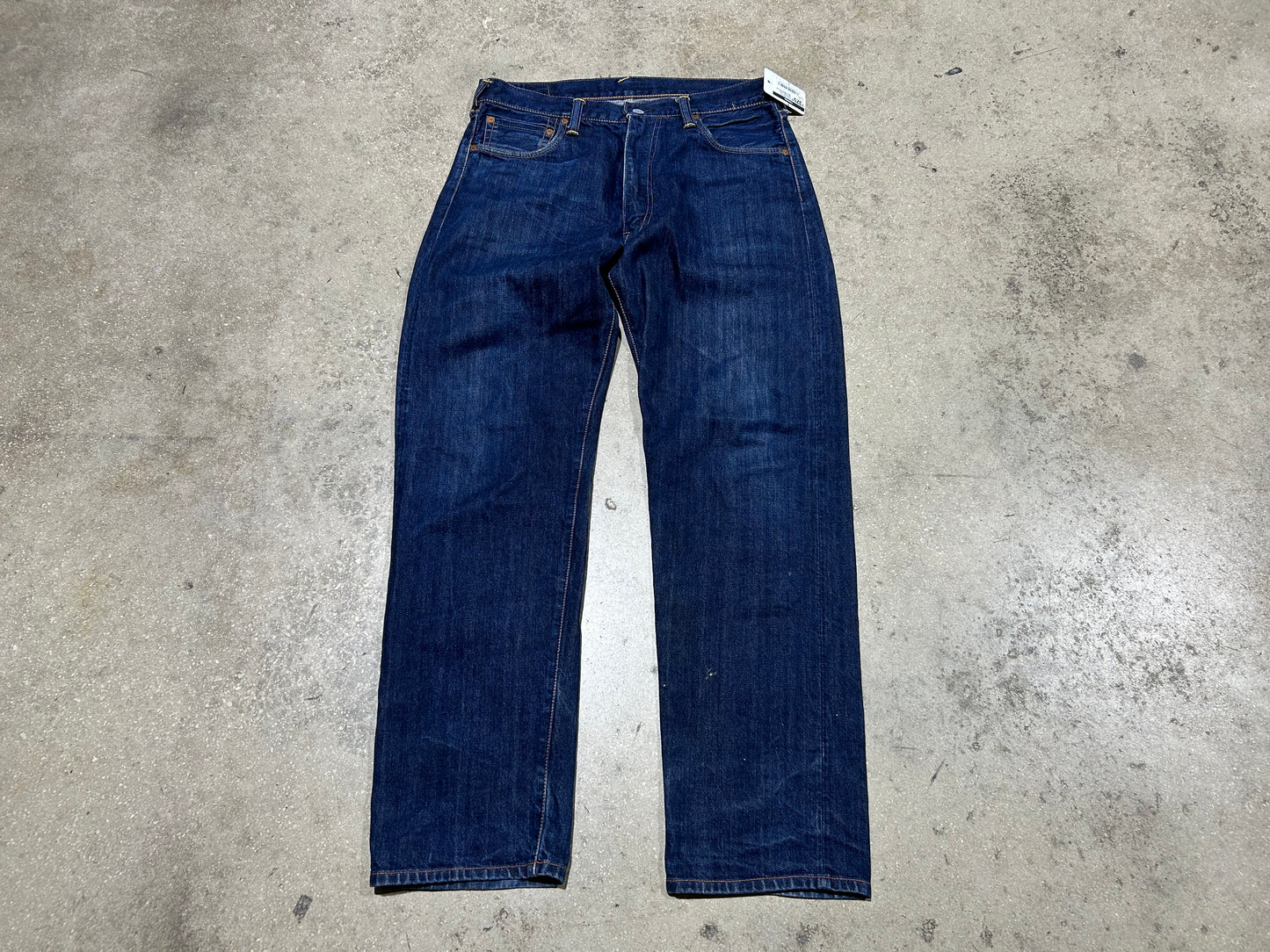 Evisu Big Print Selvedge Jeans - Navy/White Size 34