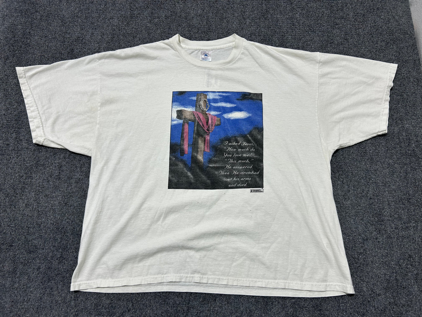 I asked Jesus, How Much You Love Me Tee - White Size XXXL