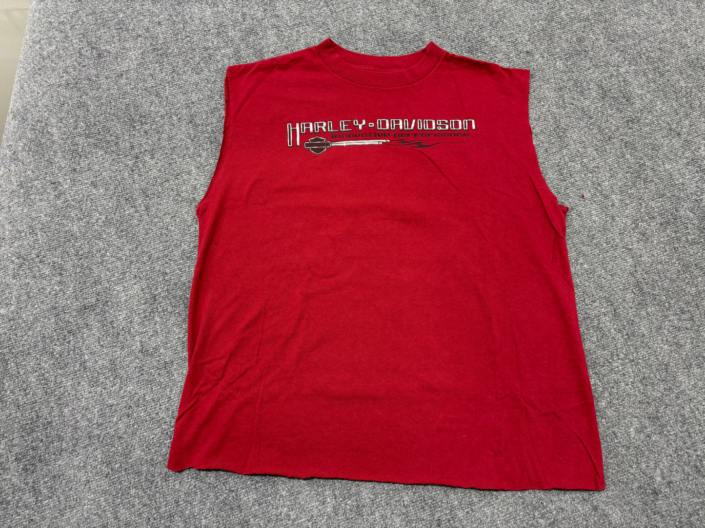 Harley Davidson Innovative Performance Cut Off Tee - Red Size Large