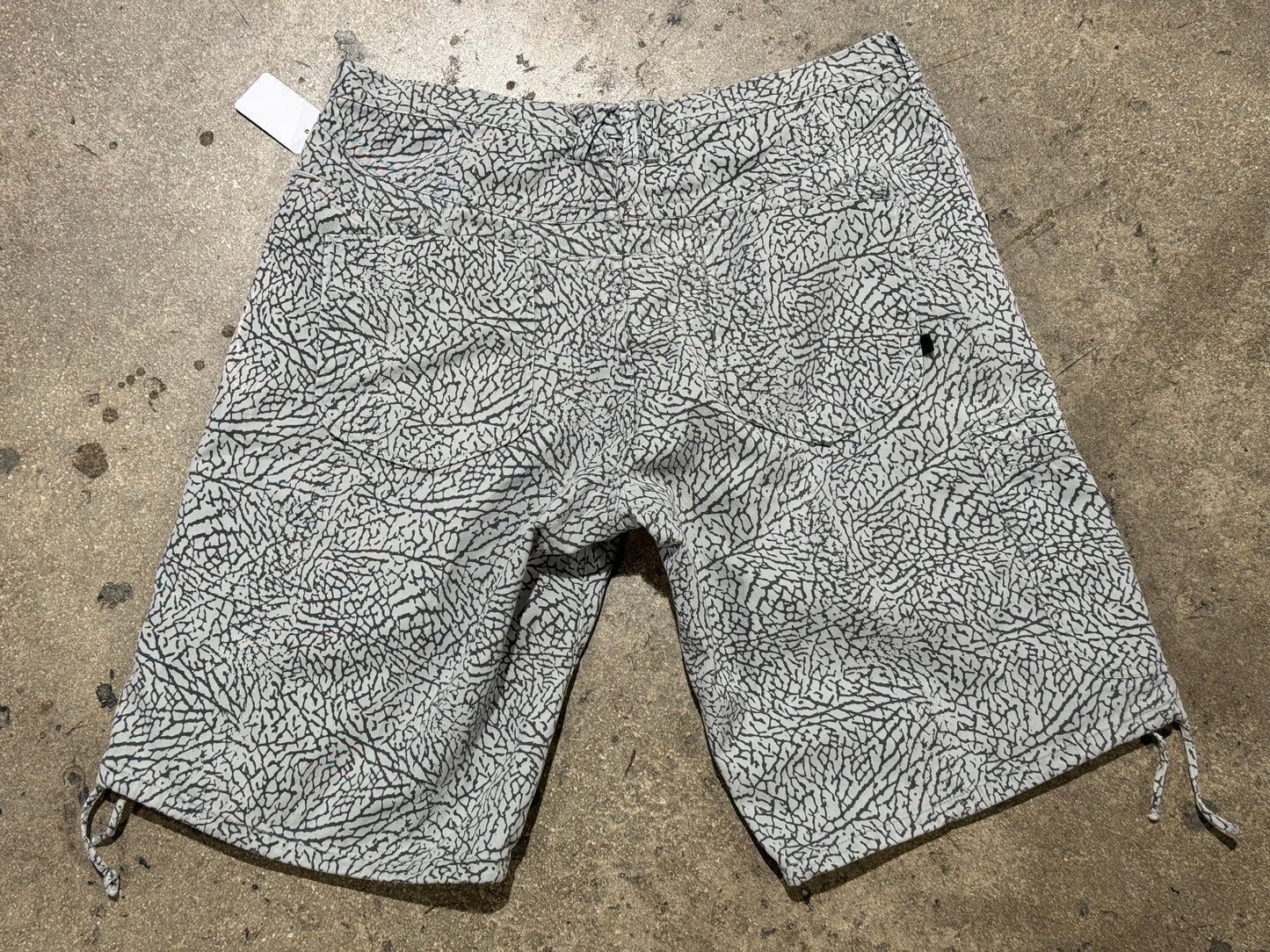 Jordan Brand Cement/Elephant Print Denim Shorts Size 42