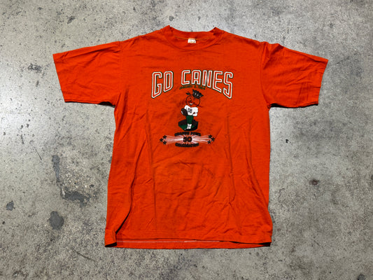 1984 Go Canes 50th Orange Bowl Tee - Orange Size XL