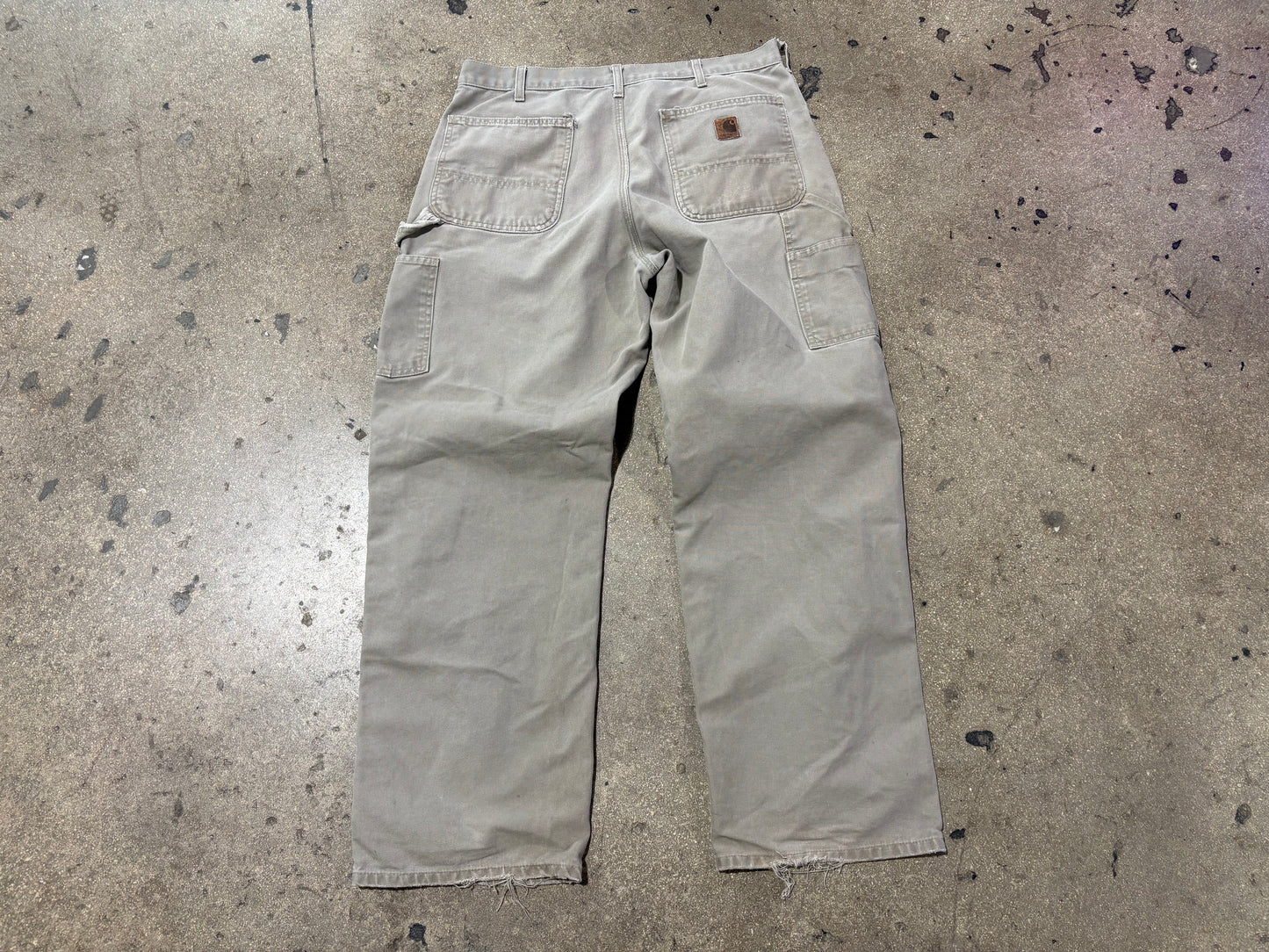 Carhartt Carpenter Work Pants - Light Khaki Size 34 x 32