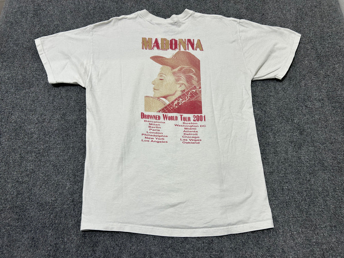 2001 Madonna Can't Stop the Music Tee - White Size XL