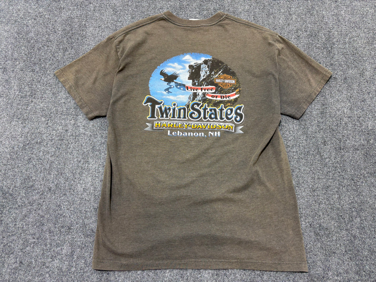 Harley Davidson Twin State Tee - Grey Size XL