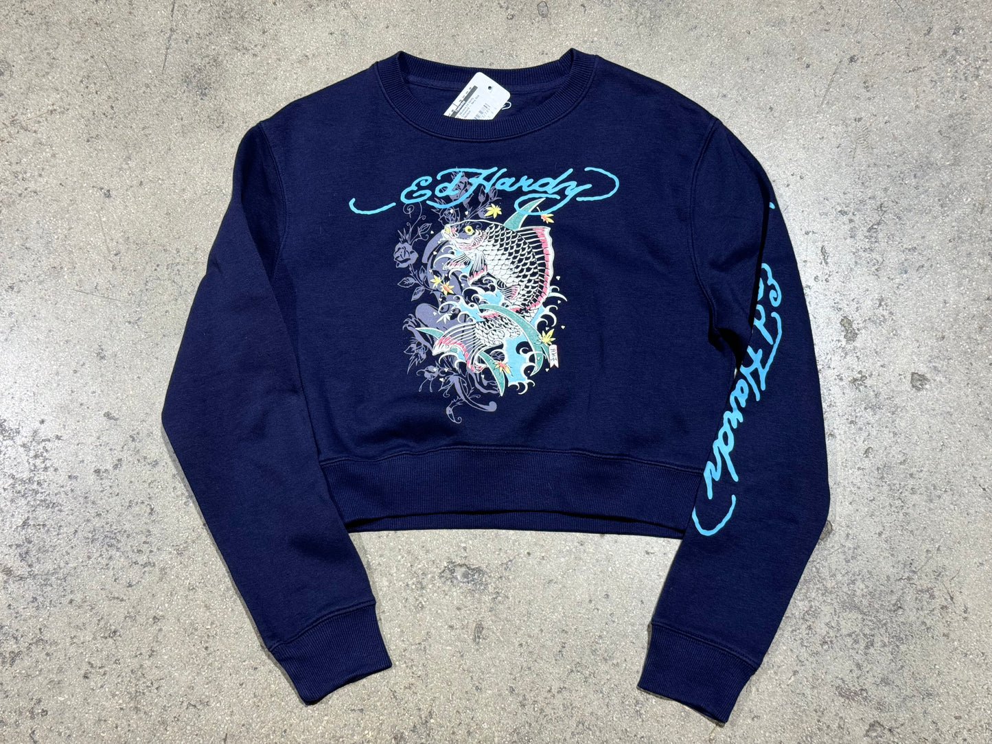 Womens Ed Hardy Crewneck - Navy Size Medium