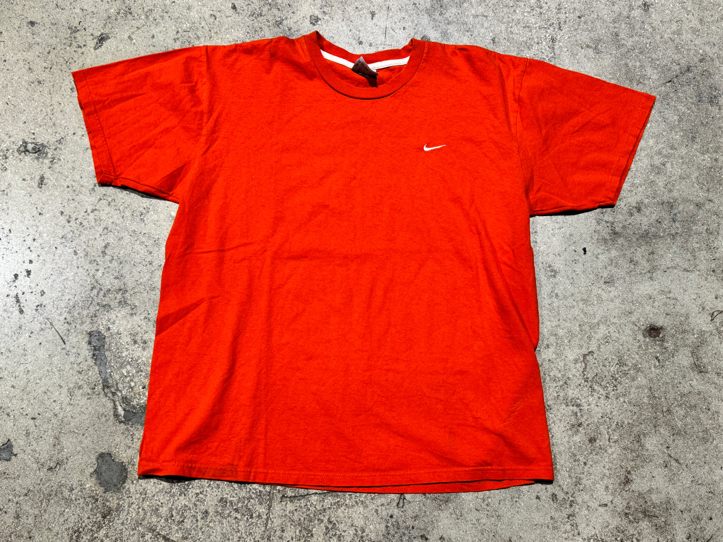 Nike Basic Swoosh Tee - Orange Size Large