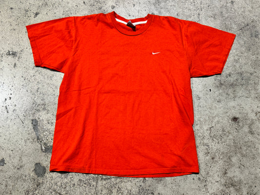 Nike Basic Swoosh Tee - Orange Size Large