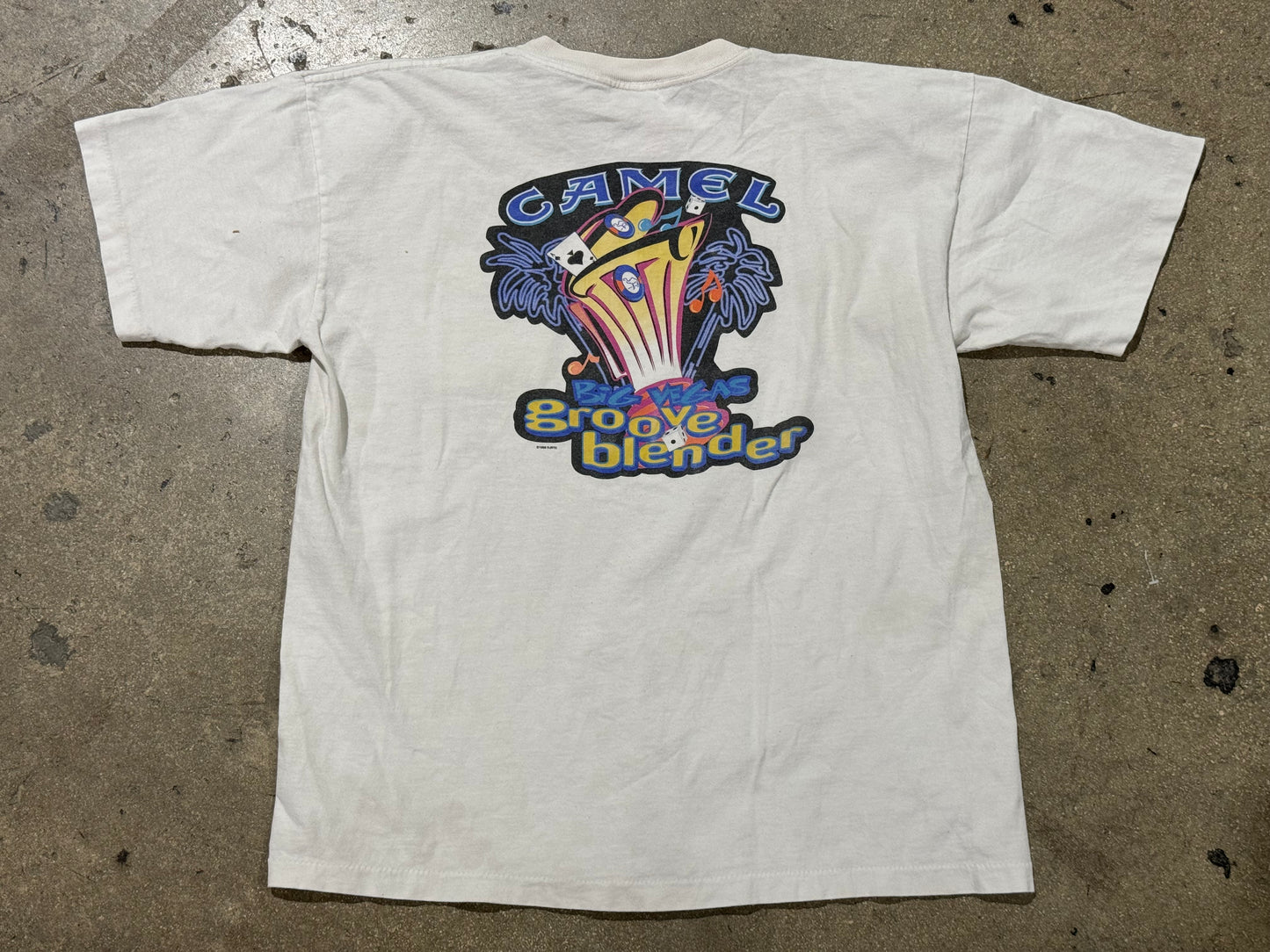 1996 Camel Groove Blender Pocket Tee - White Size XL