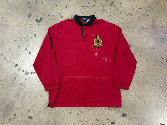 Polo Ralph Lauren Airbrushed Rugby Shirt - Red Size XXL