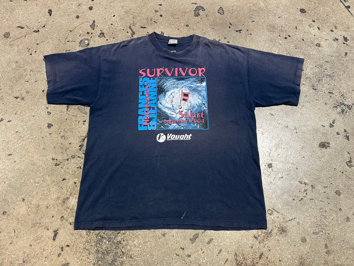 2004 Hurricane Frances & Jeanne Tee - Navy Size XXXL