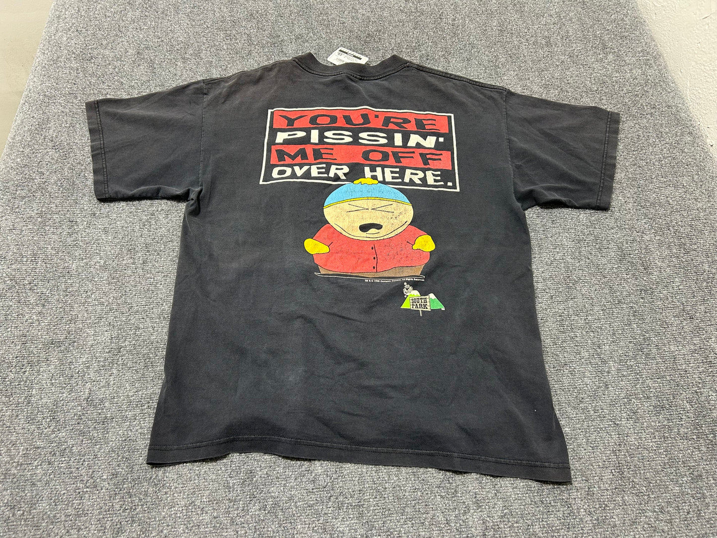 1998 South Park You're Pissing Me Off Over Here Tee - Black Size XL