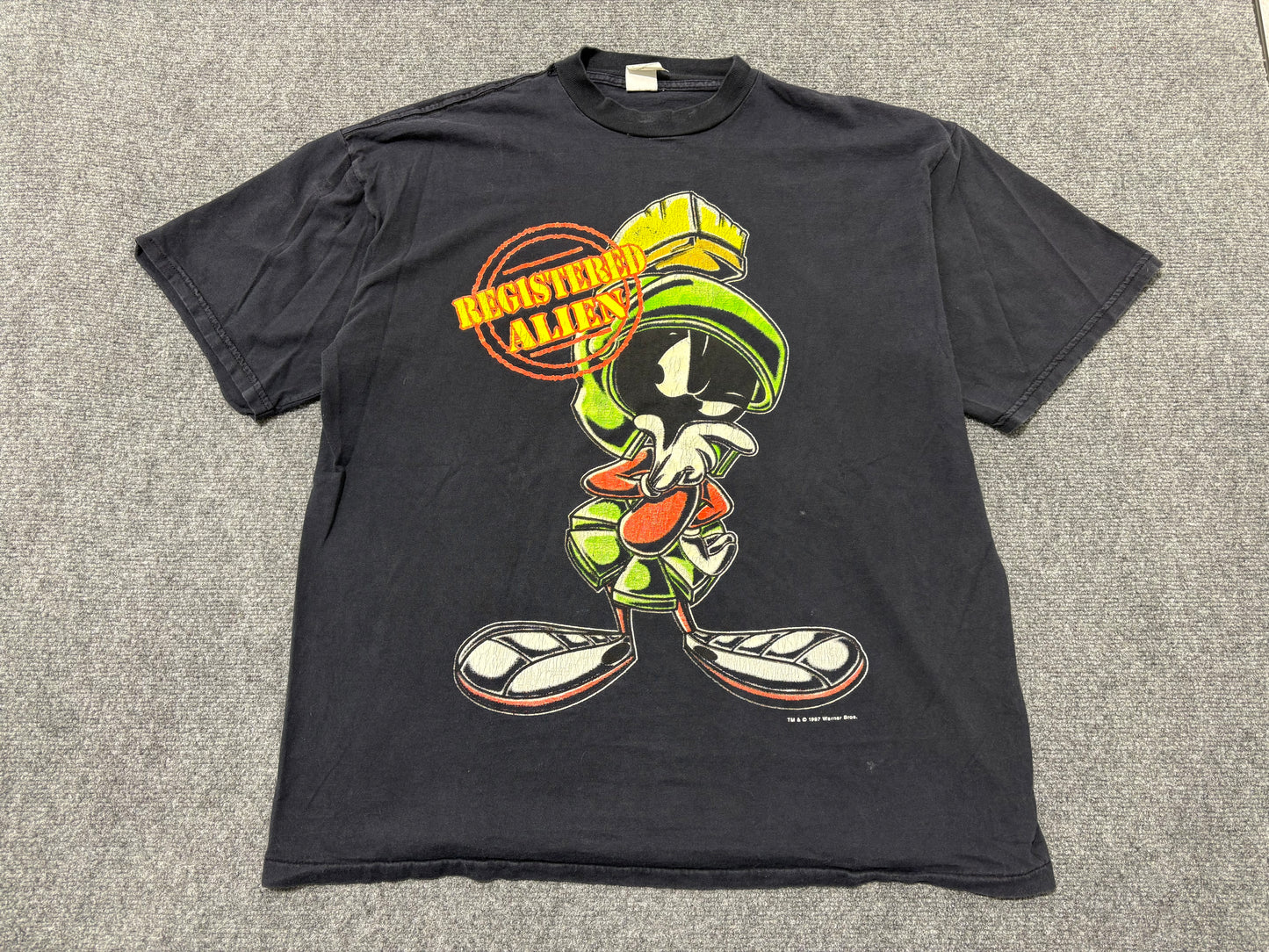 1997 Marvin The Martian Registered Tee - Black Size XL