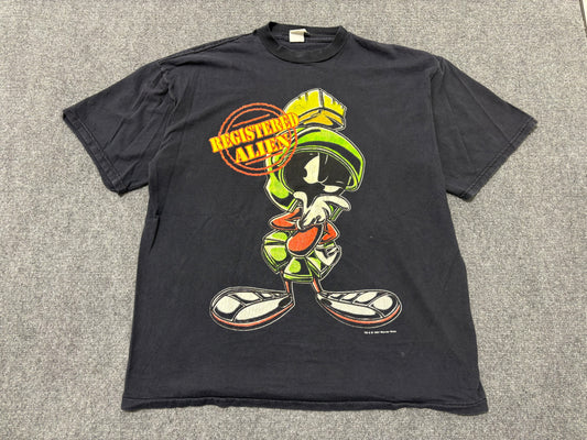 1997 Marvin The Martian Registered Tee - Black Size XL