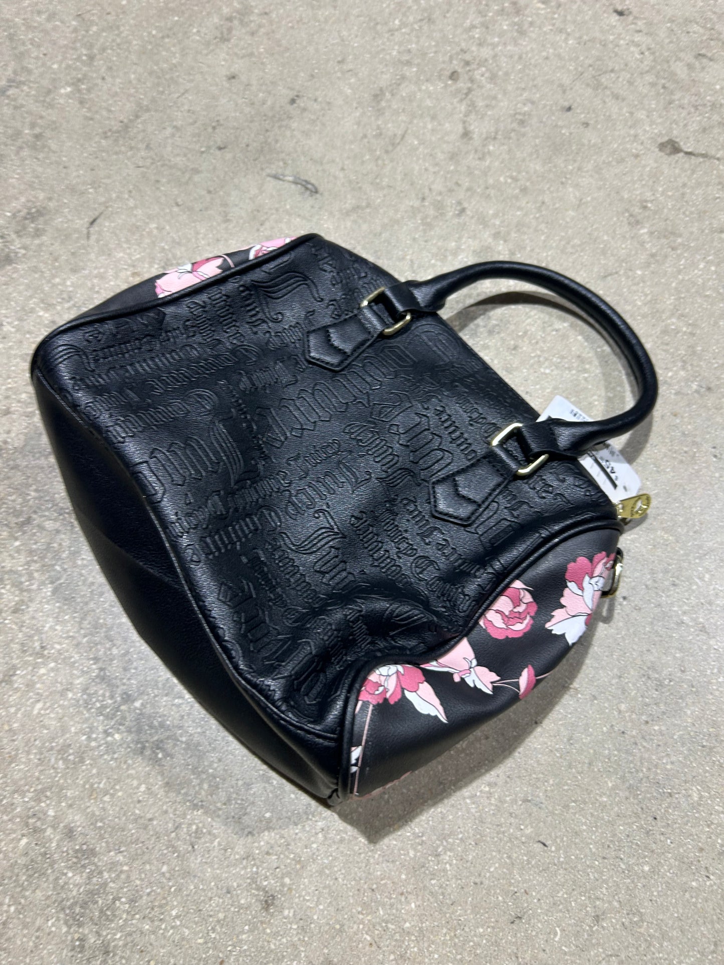 Juicy Couture Satchel - Rose Pattern Black