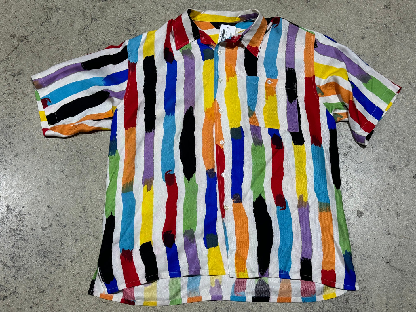 Genelli Multicolor Shortsleeve Button Up Size XL