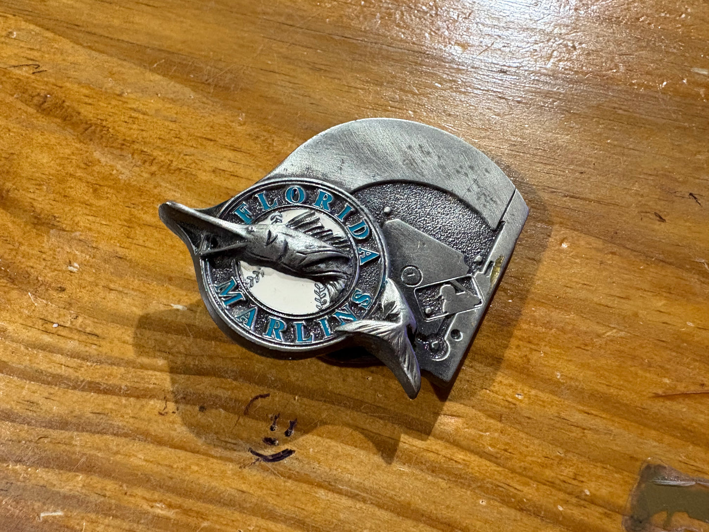 1994 Florida Marlins Belt Buckle - Silver