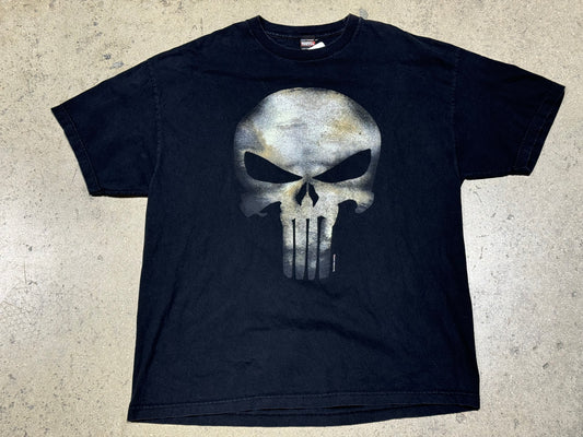 2004 Marvel The Punisher Skull Tee - Black Size XXL