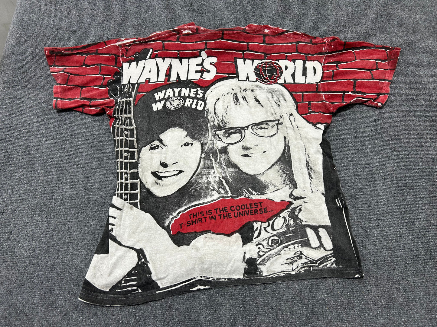 Wanyes World Coolest T-Shirt AOP Tee - Red Size Large (con)