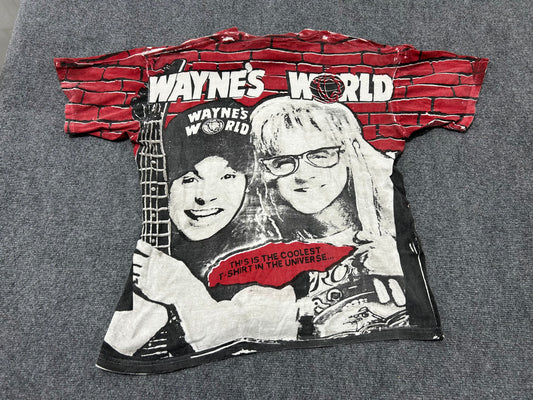 Wanyes World Coolest T-Shirt AOP Tee - Red Size Large (con)