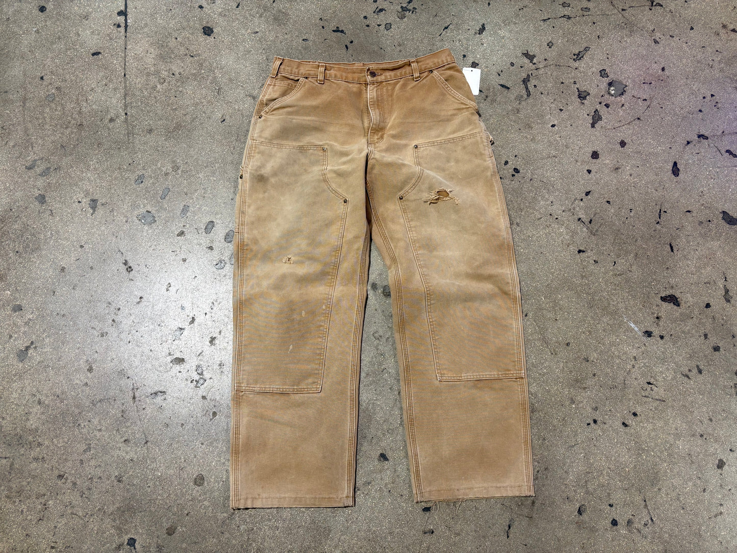 Carhartt Double Knee Carpenter Pants - Faded Khaki Size 36 x 34