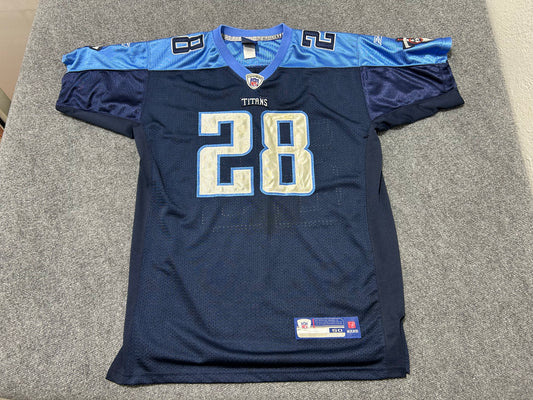 Tennessee Titans Johnson #28 Football Jersey - Navy Size XL(con)