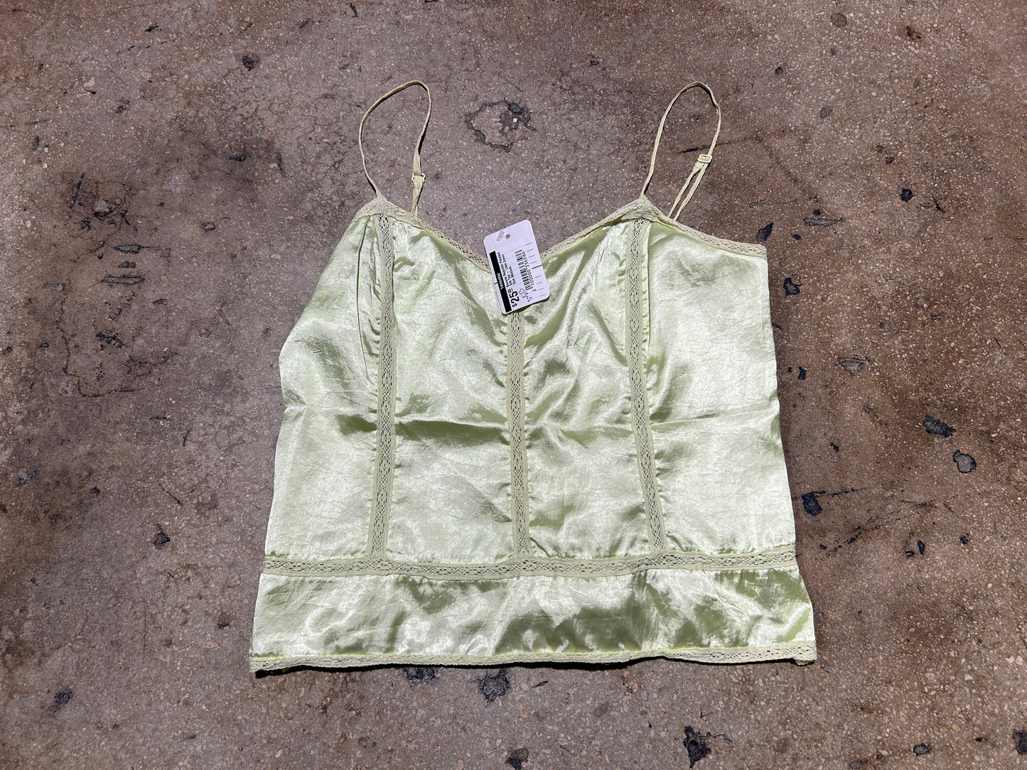 Banana Republic Paneled Silk Top - Lime Green Size Medium