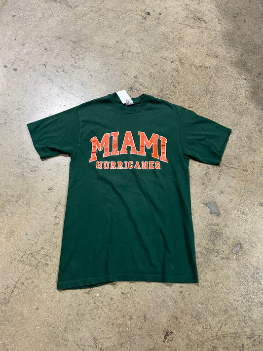 Miami Hurricanes Basic Tee - Green Size Large