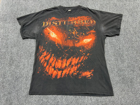 Disturbed Monster face Tee - Black size Large