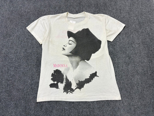 1990 Madonna Blond Ambition Tour Tee - White Size Medium