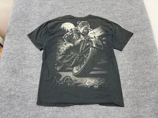 1996 Biker Bulldog Tee - Black Size XL
