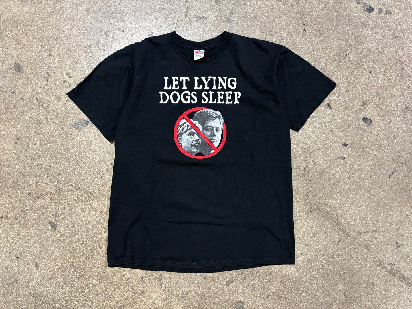Clinton Let Lying Dogs Sleep Tee - Black Size Large