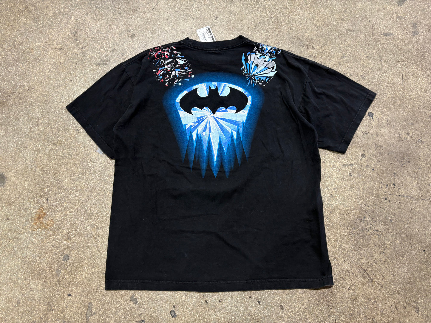 1997 Batman & Robin Blue Red Tee - Black Size XL