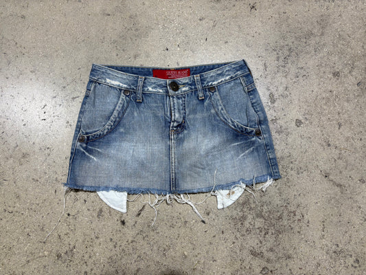 Womens Guess Jeans Mini Skirt - Light Wash Size 24