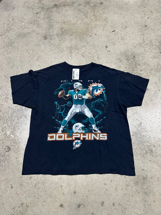 Miami Dolphins Quarterback Tee - Black Size Large