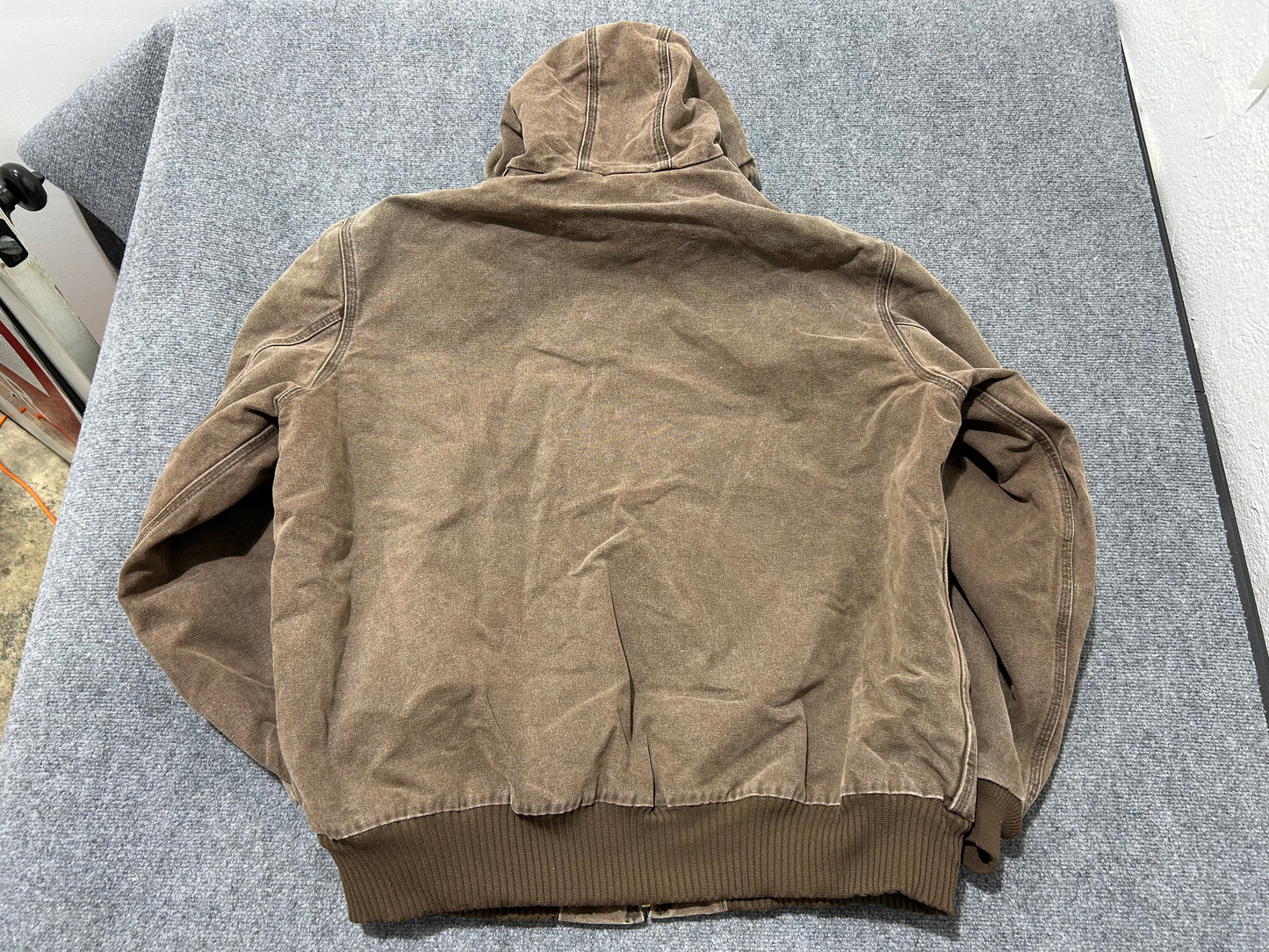 Carhartt Hooded Work Jacket - Light Brown Size XXL