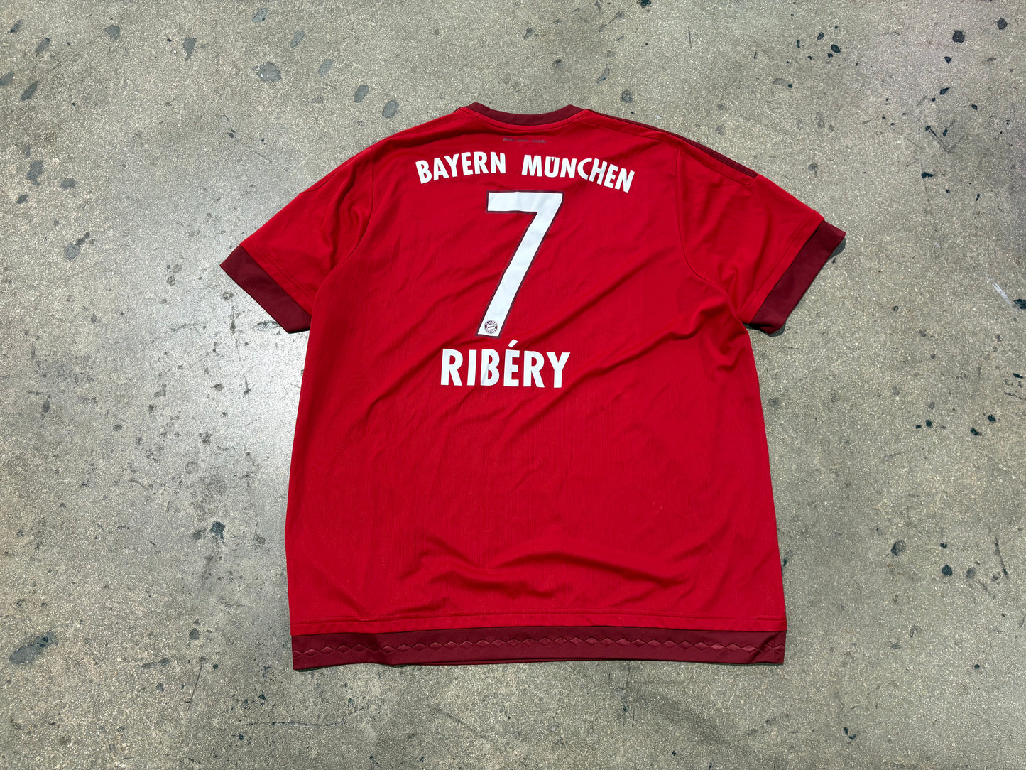 2015 Bayern Munchen #7 Ribery Jersey - Red Size XXL