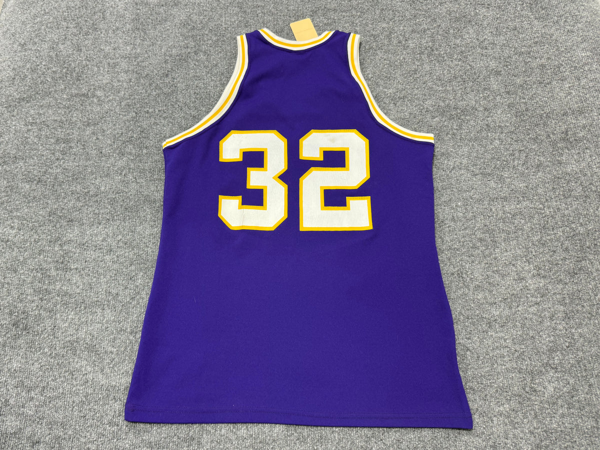 80s Sand Knit LA Lakers Magic Johnson #32 Jersey - Purple Size Large