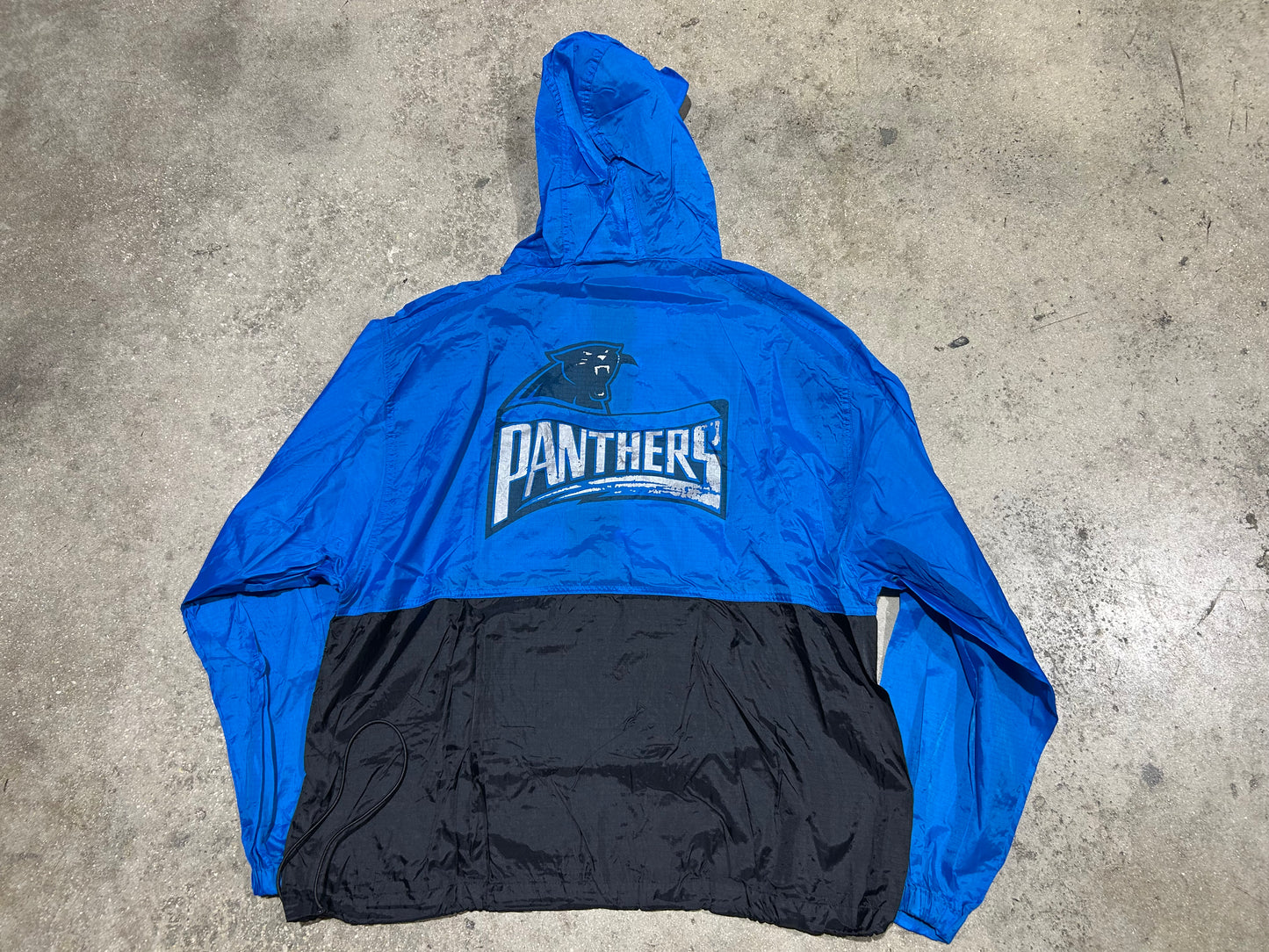 Carolina Panthers Windbreaker - Blue/Black Size XL(con)