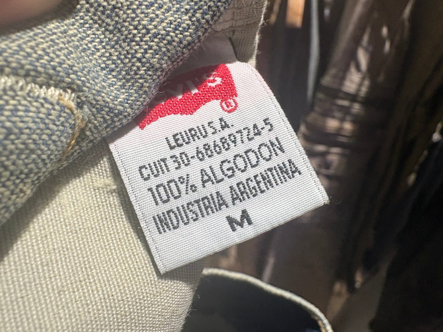 90s Levi's 549 Back Buckle Denim - Blue Size 33x32