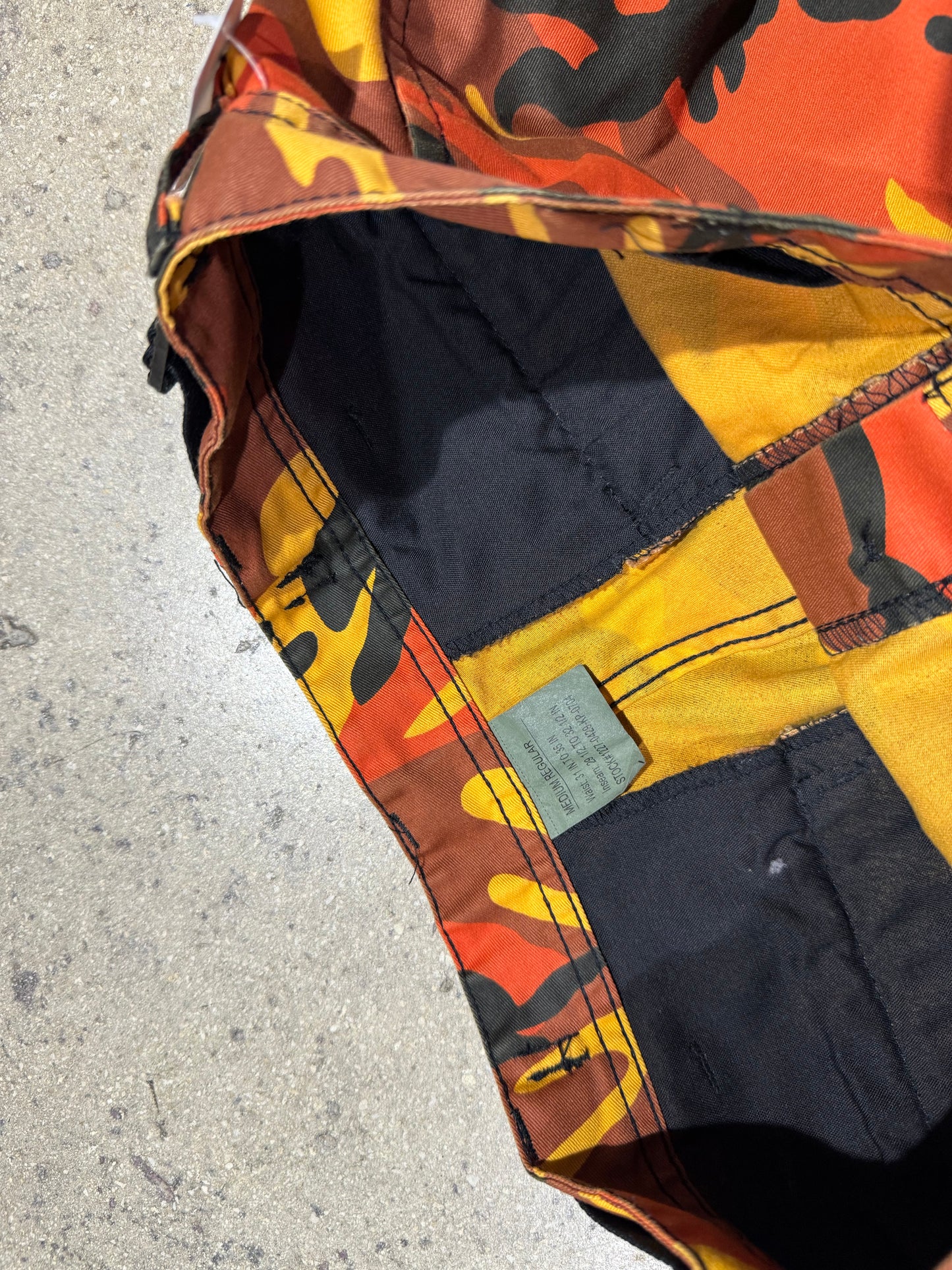 Urban Camo Cargos - Orange Size 32x34