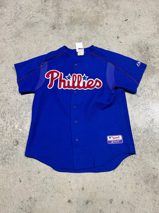 Bobby Abreu Philadelphia Phillies Baseball Jersey #53 - Blue Size Large