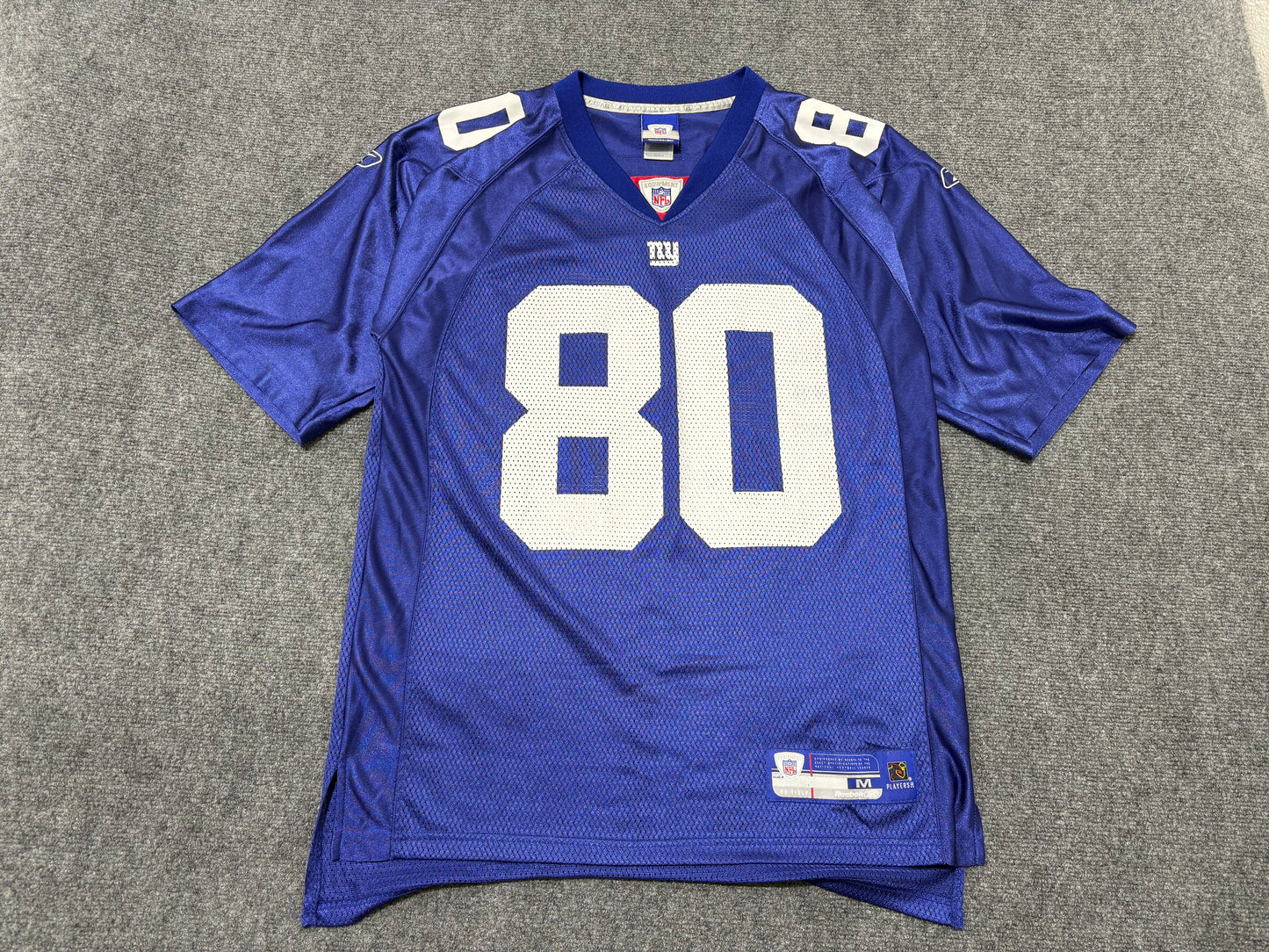 Reebok New York Giants #80 Shockey Jersey - Blue Size Medium