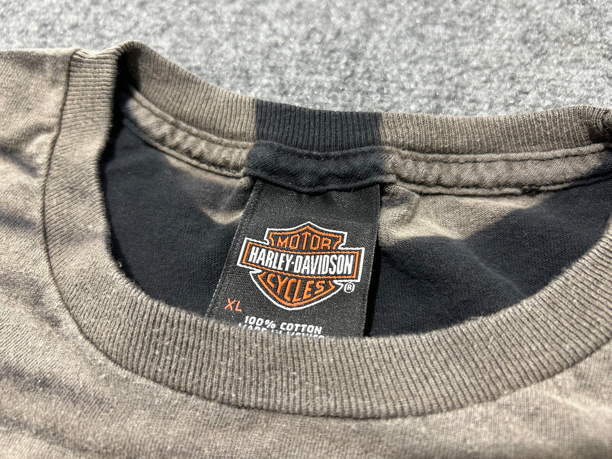 Harley Davidson Girl In Leather Laconia Tee - Faded Black Size XL