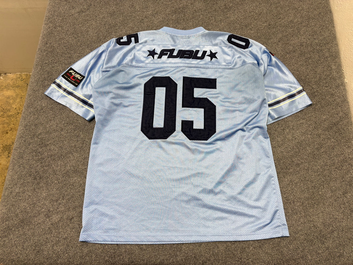 FUBU 05 Football Jersey - Baby Blue Size XXL